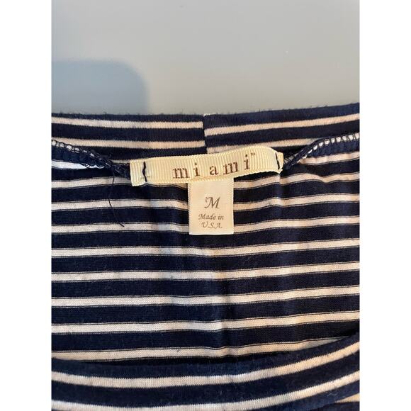Francesca's Collection Miami women’s striped tee heart elbow patches size M - Picture 6 of 9